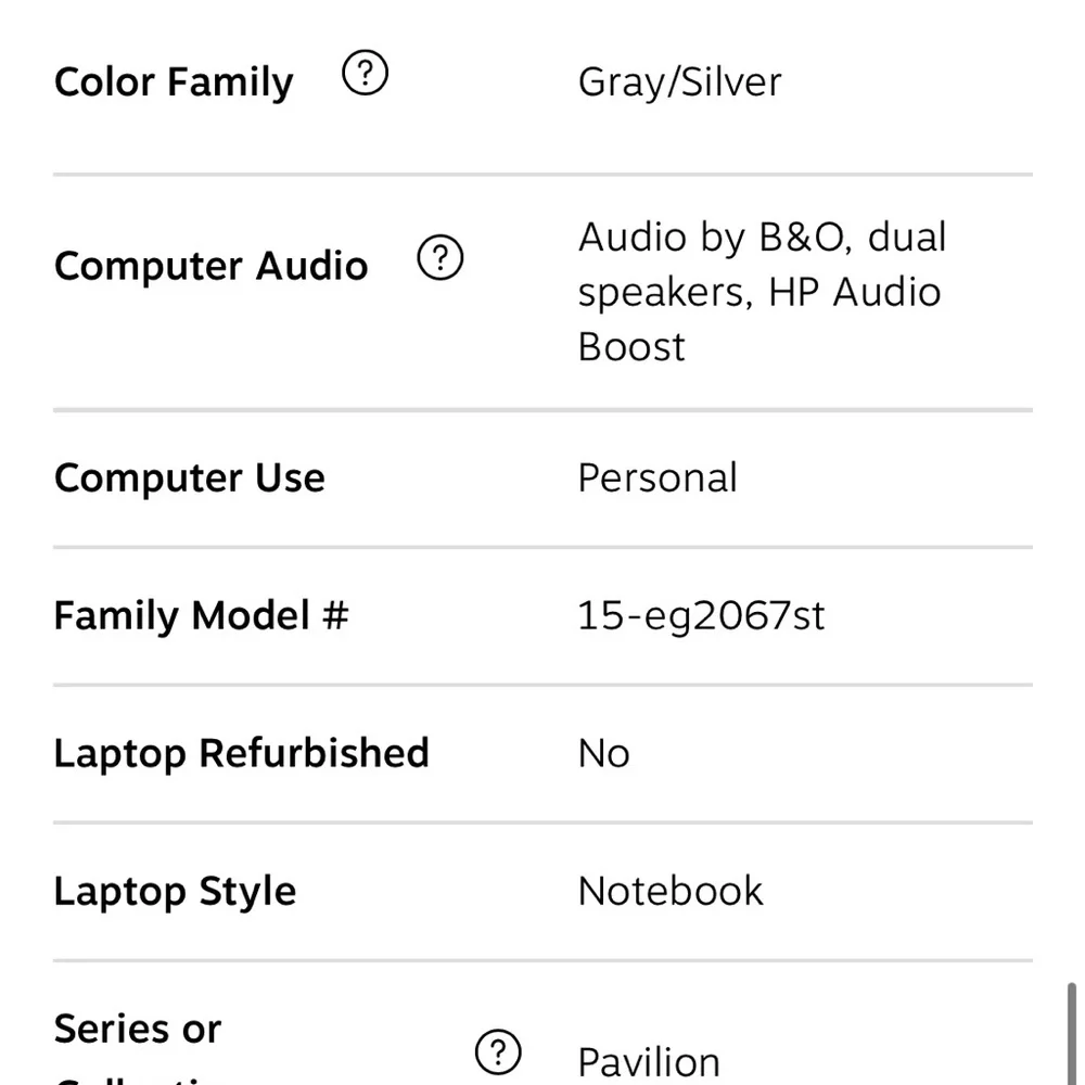 hp pavilion 16.5” laptop